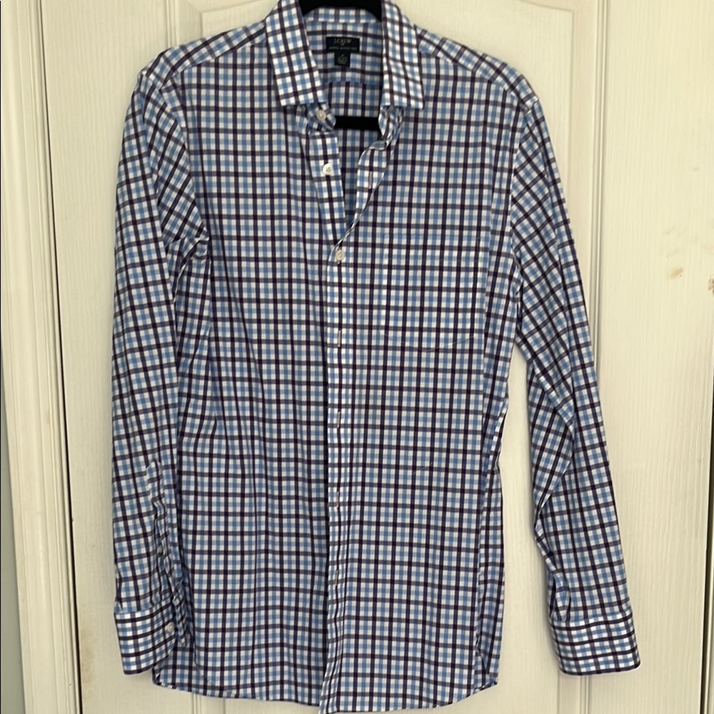 J Crew Blue Checkered Shirt